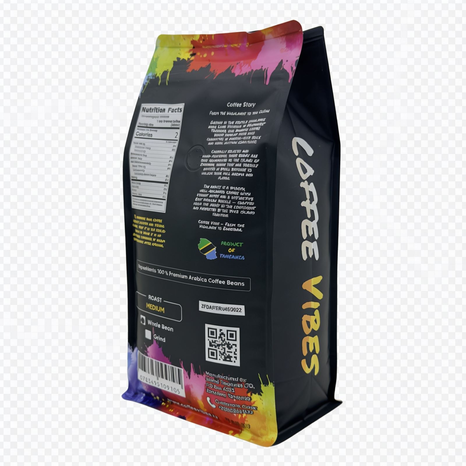 Coffee Vibes 1kg coffee — back view