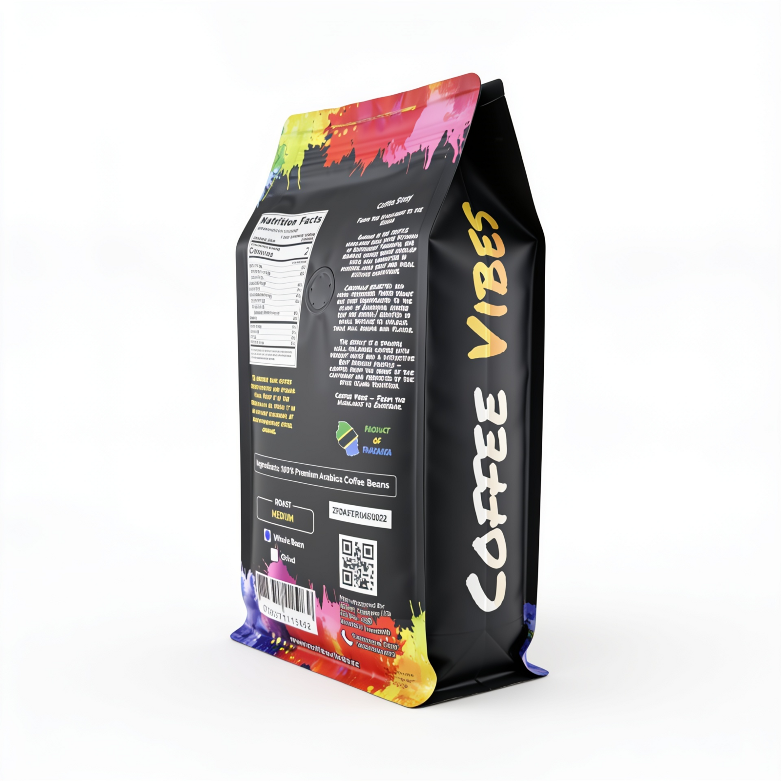 Coffee Vibes 500g coffee — back view